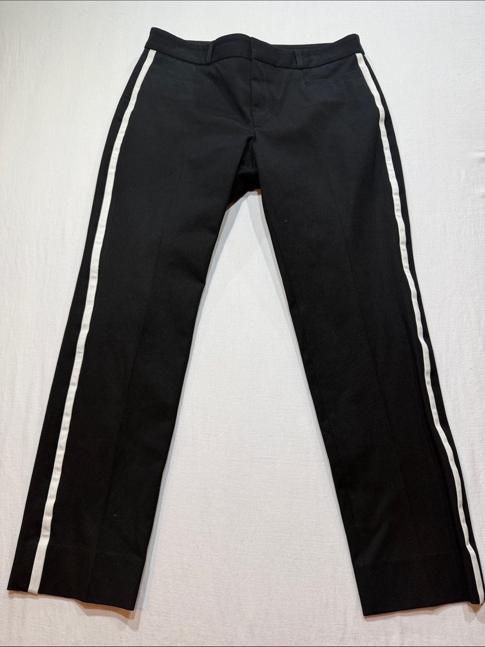 Banana Republic Black tuxedo Ankle Pants with White Side Stripes
